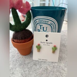Kate Spade - sparkly cactus earrings